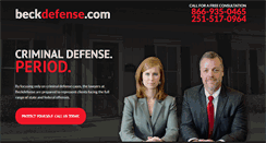 Desktop Screenshot of beckdefense.com