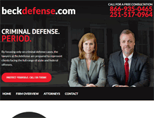 Tablet Screenshot of beckdefense.com